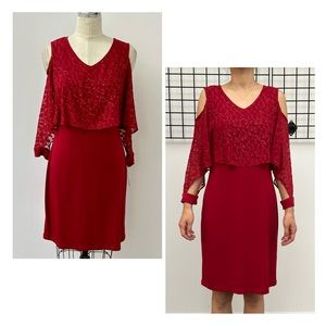 NWT Glamour Animal Foil Jacquard Overlay Dress size 8